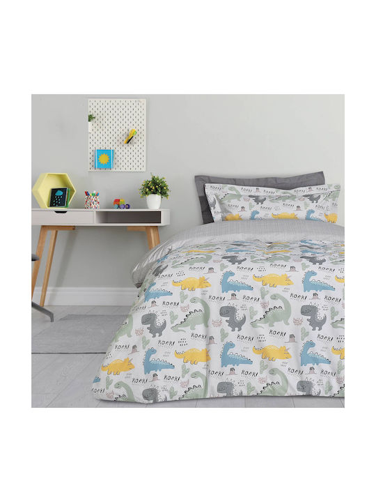 Das Home 4868 Set Kids Duvet Cover Single with Pillowcase Gray 160x240cm