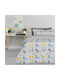 Das Home 4868 Set Kids Duvet Cover Single with Pillowcase Gray 160x240cm