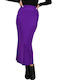 Potre High Waist Midi Skirt in Purple color