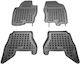 Sahler Set of Front and Rear Mats 4pcs Tray Type for Nissan Pathfinder 2005-2010 Black