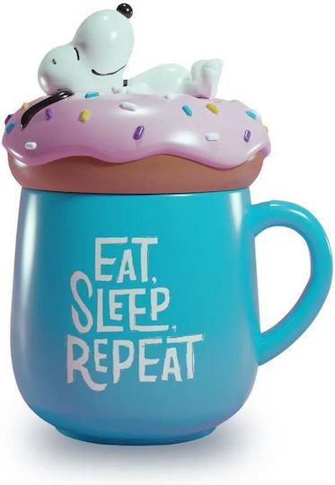 Grupo Erik Snoopy Κούπα Κεραμική Μπλε 500ml
