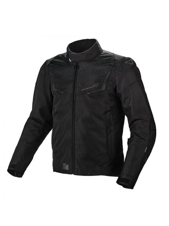 Macna Winter Herren Motorradjacke Leder Wasserdicht Schwarz