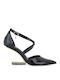 Heels with High Heel Black Snake Mary-282-Black