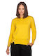 Vera Women's Blouse Cotton Long Sleeve Yellow