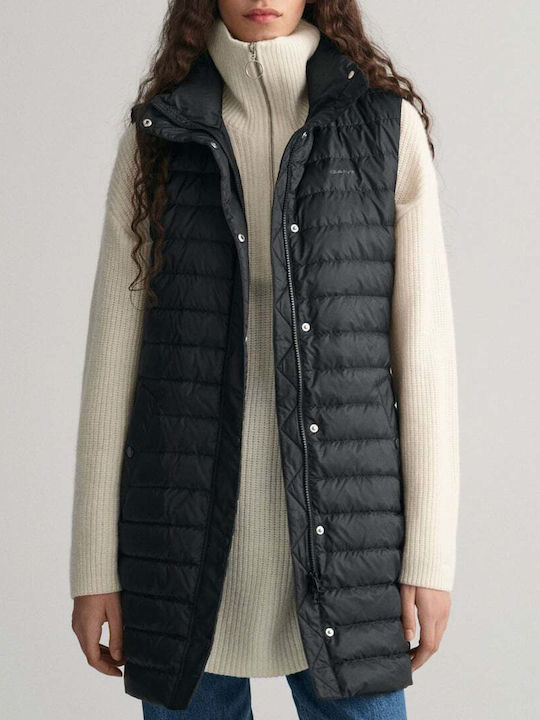 Gant Women's Short Puffer Jacket for Winter Black