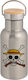 Koupakoupa Onepiece Skull Μπουκάλι Θερμός Ανοξείδωτο 350ml Ασημί