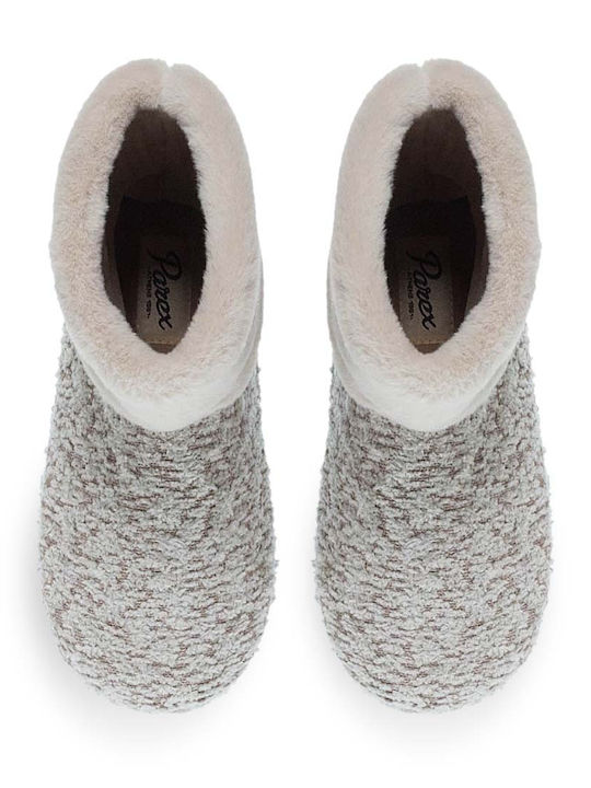 Parex Închis Synthetic Leather Women's Slippers Beige