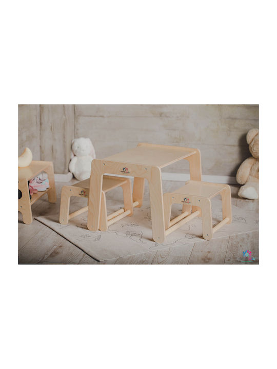 Kids Table and Chairs Set for Painting made of Wood