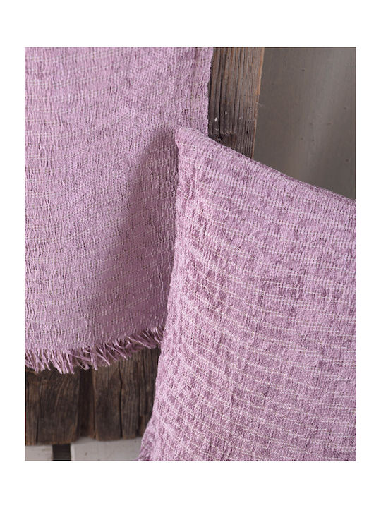 Rythmos Rachel Cuverturi Pentru Canapea 4 Locuri 2 Fețe Șenilă 180x330cm Violet