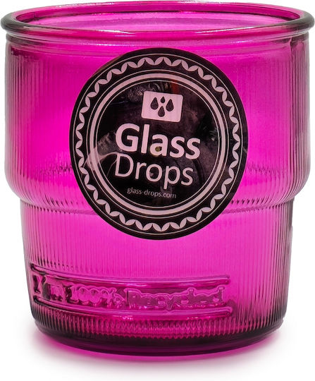 Glass Drops Glas Wasser aus Glas in Lila Farbe 300ml Glass Drops Glas Wasser aus Glas in Lila Farbe 300ml