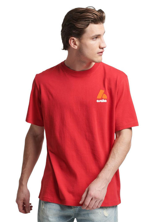 Superdry M D3 Ovin Herren T-Shirt Kurzarm Rot