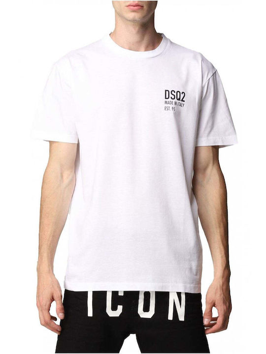 Dsquared2 Ανδρικό T-shirt Κοντομάνικο Λευκό