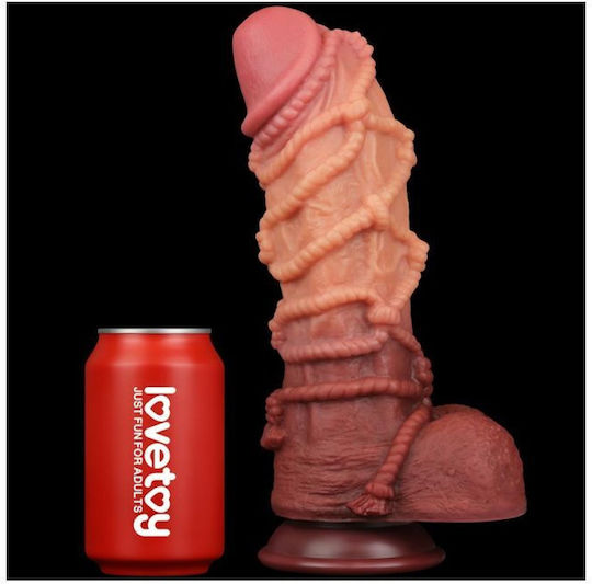 Lovetoy Ρεαλιστικό Dildo με Όρχεις και Βεντούζα Flesh 27cm