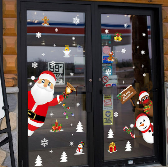 Sticker Display Christmas 60x90cm 87646 1pcs