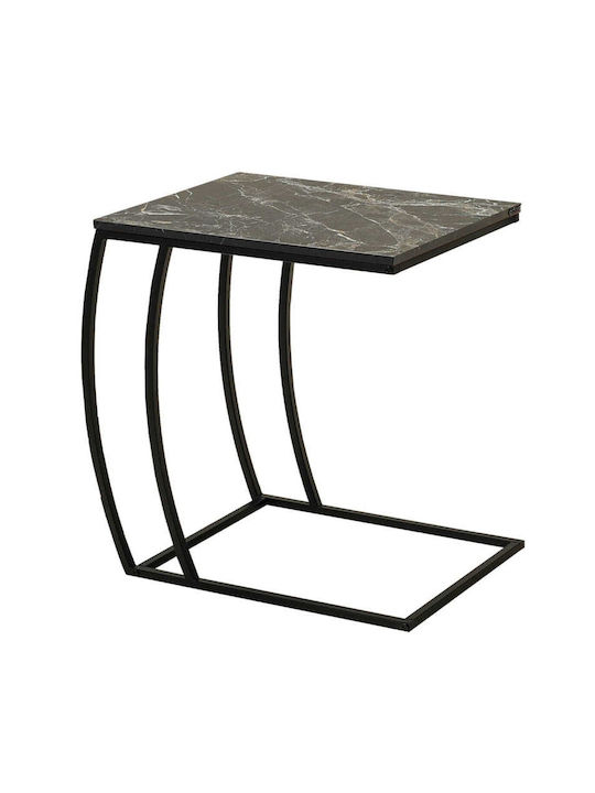 Rectangular Wooden Side Table ΓΚΡΙ L50xW35xH62cm