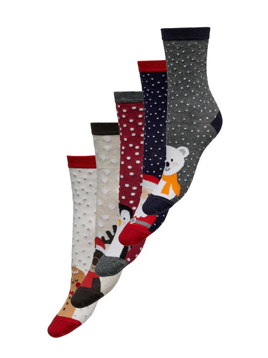Only Christmas Women's Christmas Socks Multicolour 5Pack