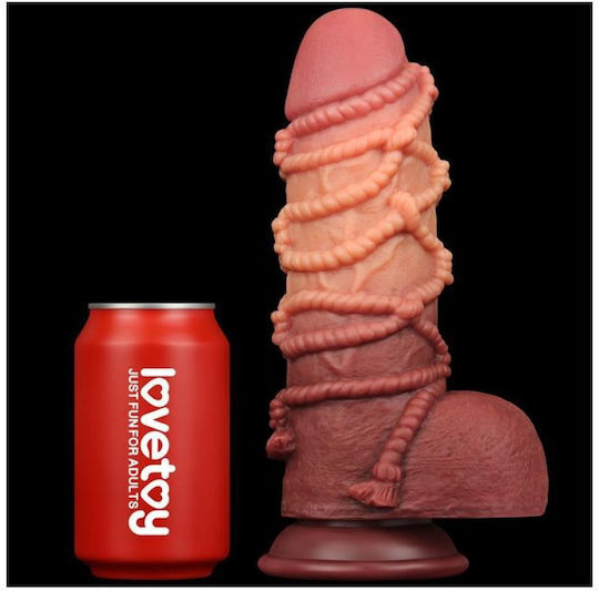 Lovetoy Glass Dildo with Balls and Suction Cup Flesh 24.5cm