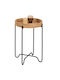 Fly Round Metal Side Table Φυσικό L32xW32xH48cm