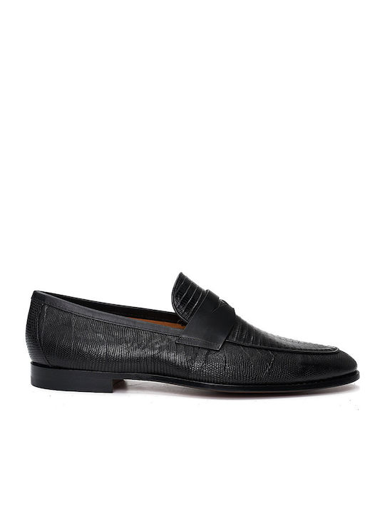 Leder Herren Mokassins in Schwarz Farbe