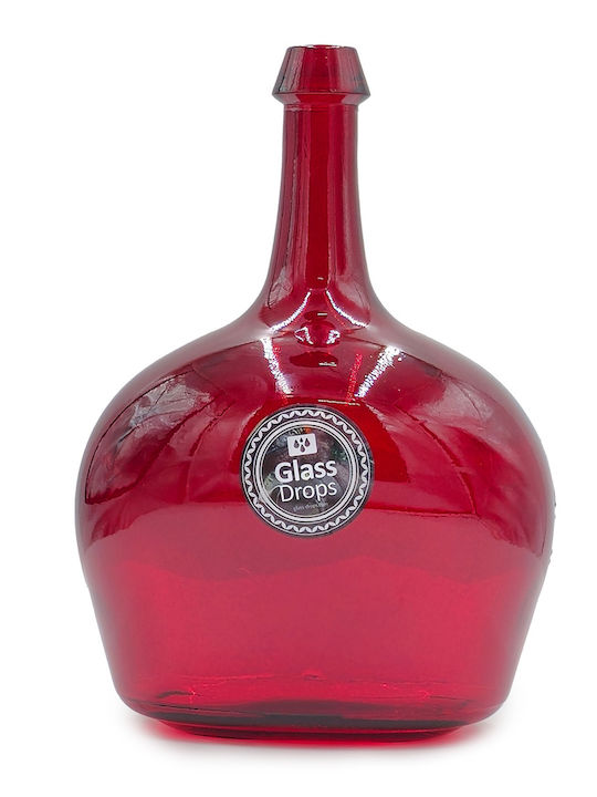 Glass Drops Γυάλινη Καράφα Σερβιρίσματος 26εκ. με Πώμα Κόκκινη 2200ml Glass Drops Γυάλινη Καράφα Σερβιρίσματος 26εκ. με Πώμα Κόκκινη 2200ml