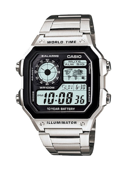 Casio Ρολόι Μπαταρίας με Μεταλλικό Μπρασελέ Casio Ρολόι Μπαταρίας με Μεταλλικό Μπρασελέ