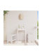 Wooden Garden Stool White 2 Pieces 40x36x45cm