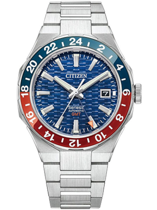 Citizen Series 8 Ανδρικό Ρολόι 41mm Αυτόματο με Ασημί Μεταλλικό Μπρασελέ