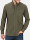 Camel Active Men's Shirt Long Sleeve Cotton Khaki