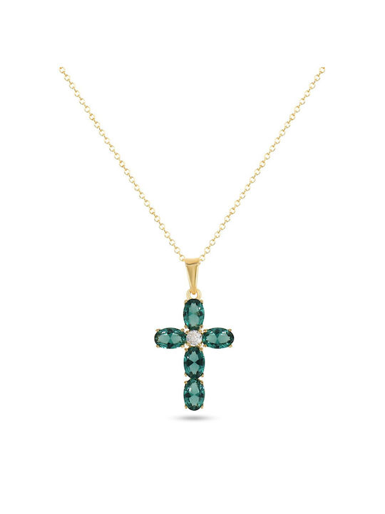 Vitopoulos Women's Gold Cross 14K