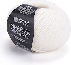 YarnArt Imperial Merino Μάλλινο Λευκό 100m 50gr