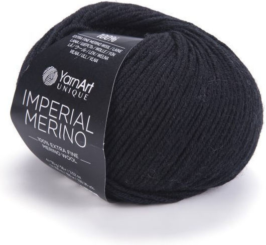 YarnArt Imperial Merino Wool Black 100m 50gr
