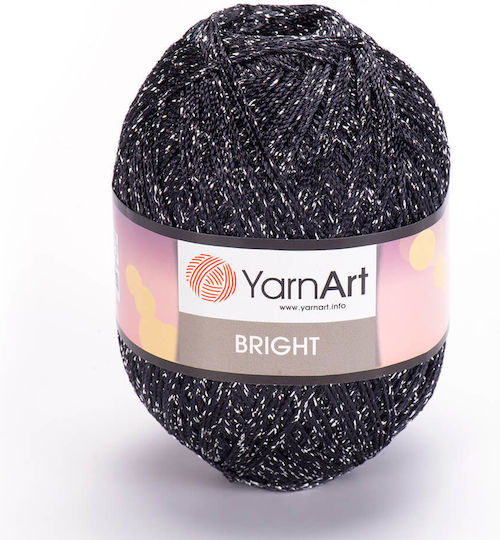 YarnArt Strickgarn für Taschen Spitzenfaden Polyamid Schwarz 340m 90g
