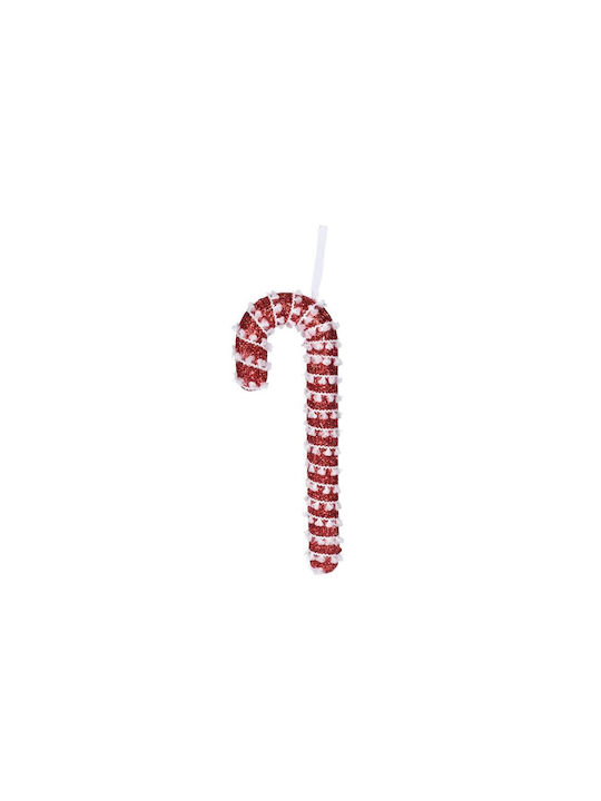 Candy Stick Στολίδι Μπαστούνι Πλαστικό Κόκκινο 4x11cm
