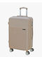Bartuggi Large Hard Gold Suitcase With 4 Wheels Height 75cm