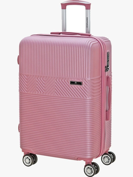 Bartuggi Mittlerer Hartschalenkoffer Rosa mit 4 Rädern Höhe 65cm