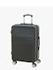 Bartuggi Medium Hard Travel Suitcase Black with 4 Wheels Height 65cm