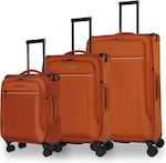 Verage Toledo Βαλίτσες Ταξιδιού Πορτοκαλί με 4 Ρόδες