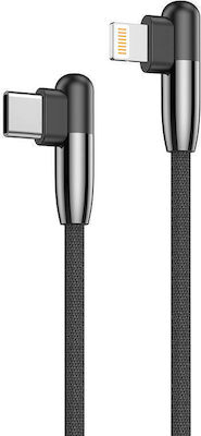 Budi Winkel (90°) USB-C zu Lightning Kabel 20W Schwarz 1.5m (199TL)