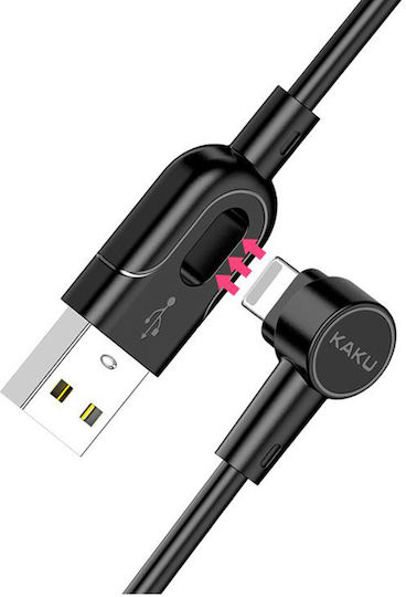 KAL Electronics USB-A to Lightning Cable Μαύρο 1m (KSC-374)