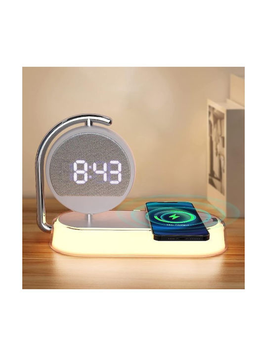 Tabletop Digital Clock with Alarm & Wireless Charging 03015KSD00WH