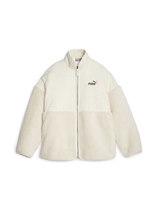 Puma Scurt Jachetă de femei Puffer pentru iarnă white