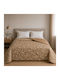Astron Italy Olia Κουβερλί Υπέρδιπλο Βαμβακερό Beige 220x240cm