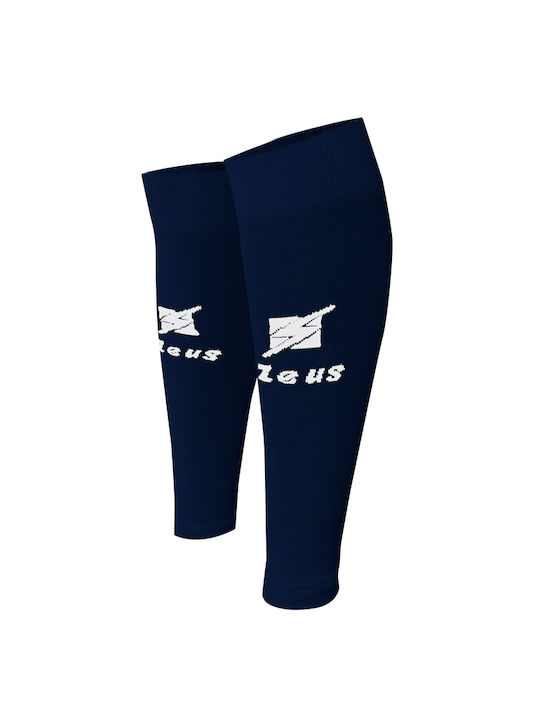 Zeus Leg Sleeves for Football Shin Guards Blue 1 Pair