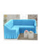 Husă Elastică Canapea de colț Ciell 1buc L-COVER-LIGHT BLUE
