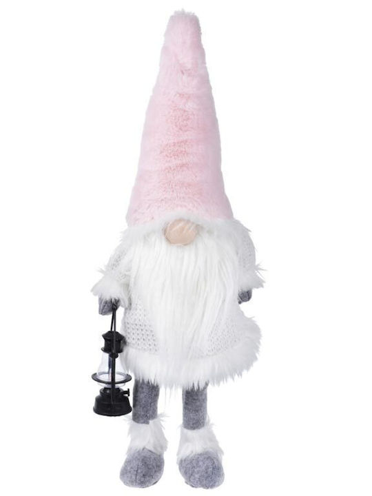 Beleuchtet Weihnachtliche Stoff Figur Zwerge Rosa Höhe 84cm