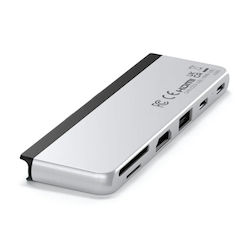 Satechi USB-C dublu Stație de andocare cu HDMI 4K PD Ethernet Argint (ST-HSP9P)