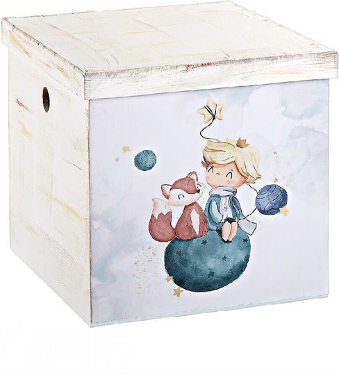Novaker Baptism Cloth Box Little Prince Made of Wood 35x35x35cm