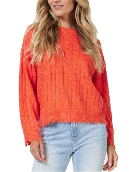 Esqualo Women's Long Sleeve Pullover Wool Orange