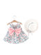 Kinderkleid Ärmellos Set mit Accessoires Rosa