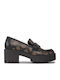 Leder Damen Mokassins in Braun Farbe